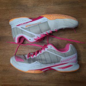 Babolat Women's Jet Team All Court W Tennis Shoes Size 9 Pink Orange